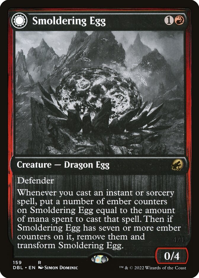Smoldering Egg card front
