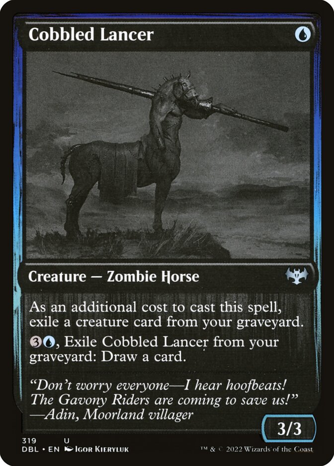 Cobbled Lancer card front