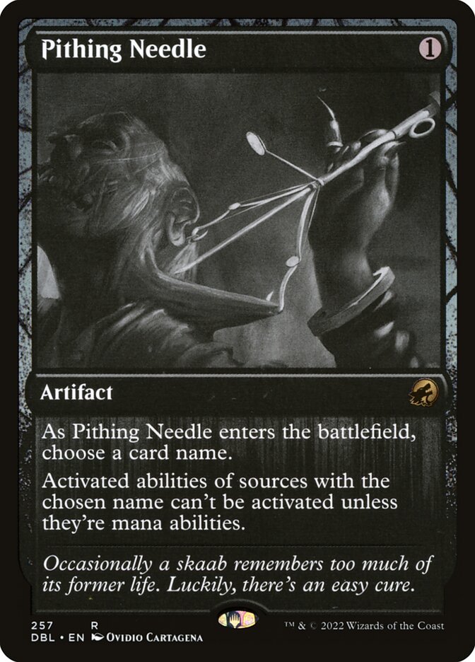 Pithing Needle card front