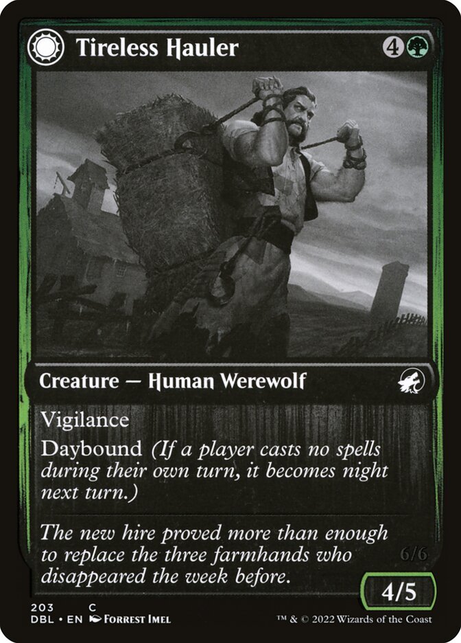Tireless Hauler card front