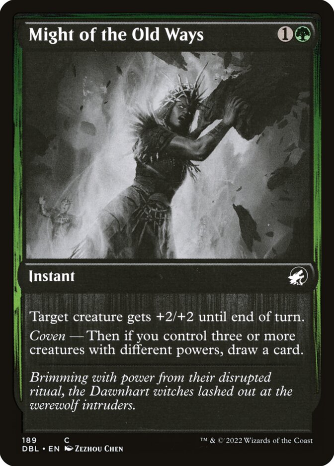 Might of the Old Ways card front