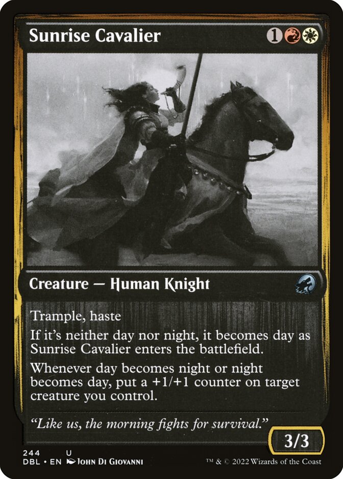 Sunrise Cavalier card front
