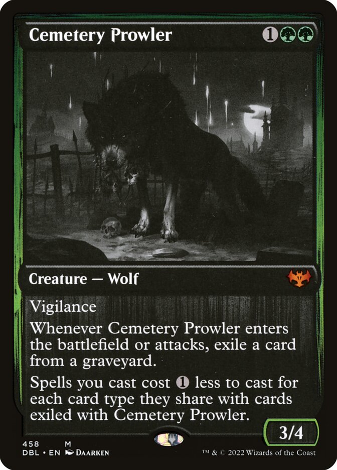 Cemetery Prowler card front