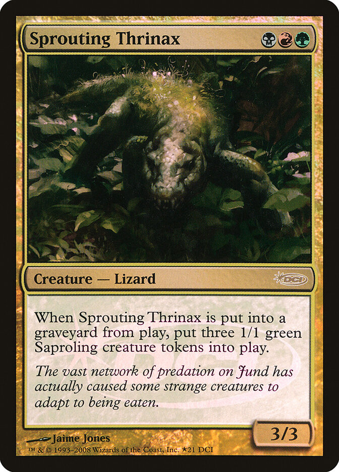 Sprouting Thrinax card front