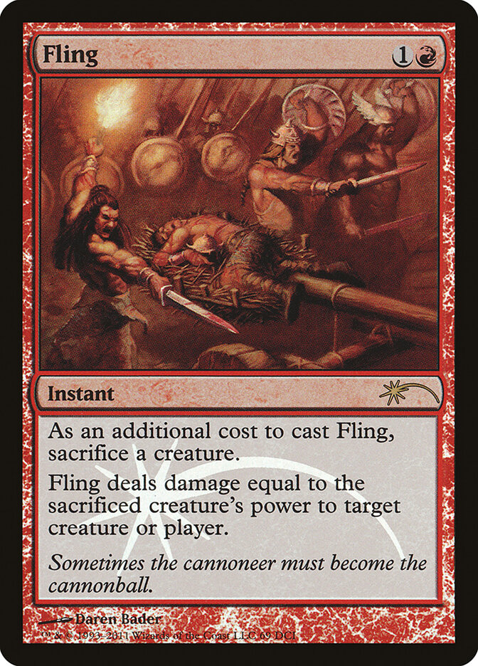 Fling card front