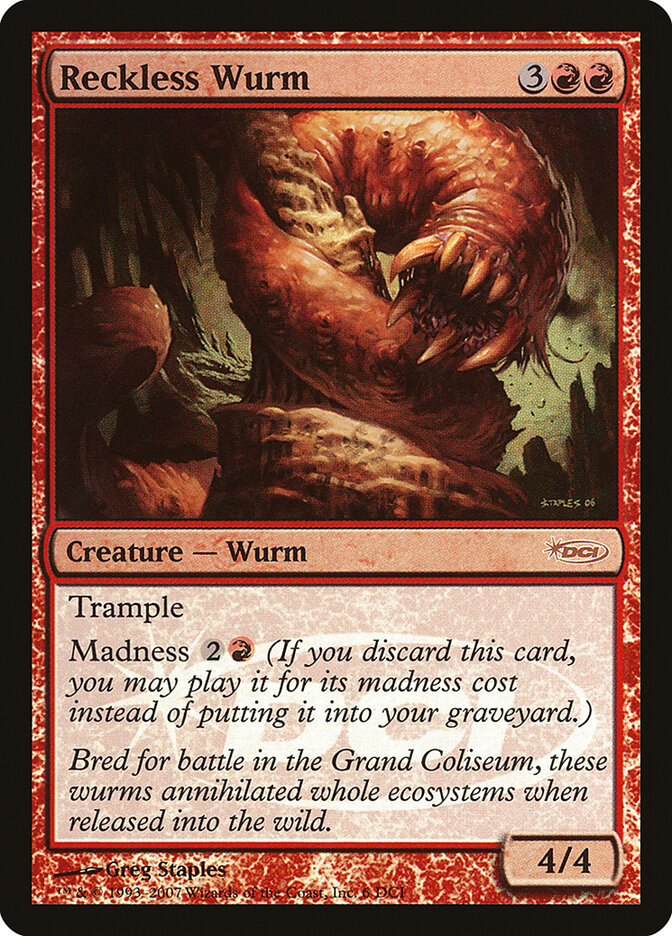 Reckless Wurm card front