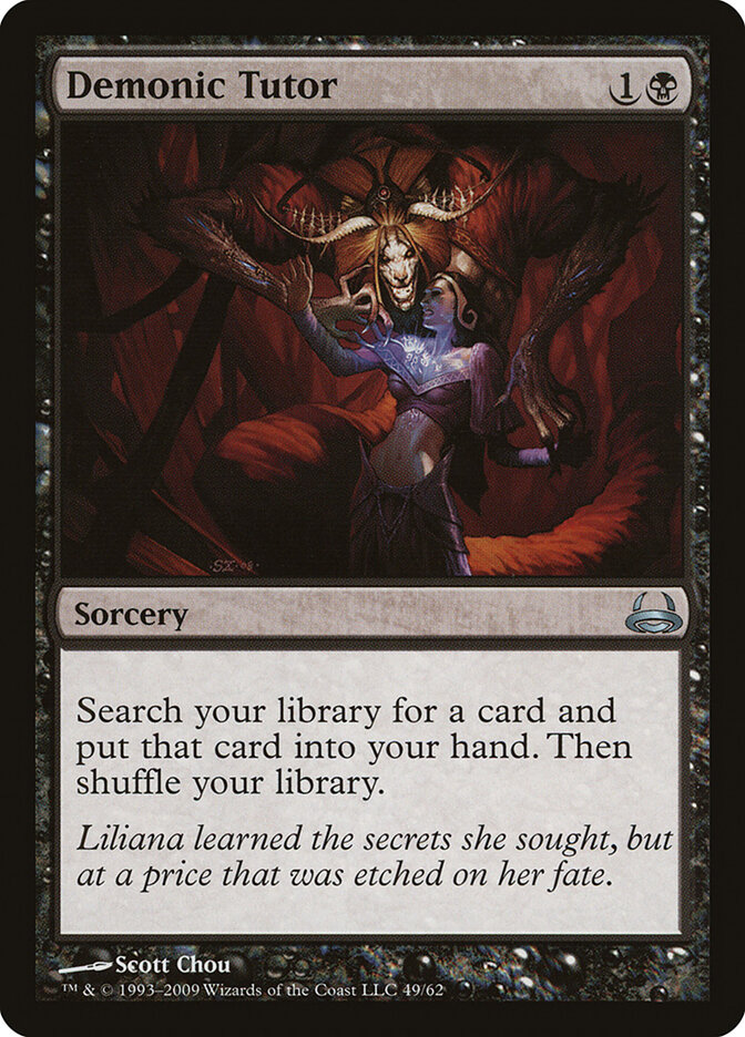 Demonic Tutor card front