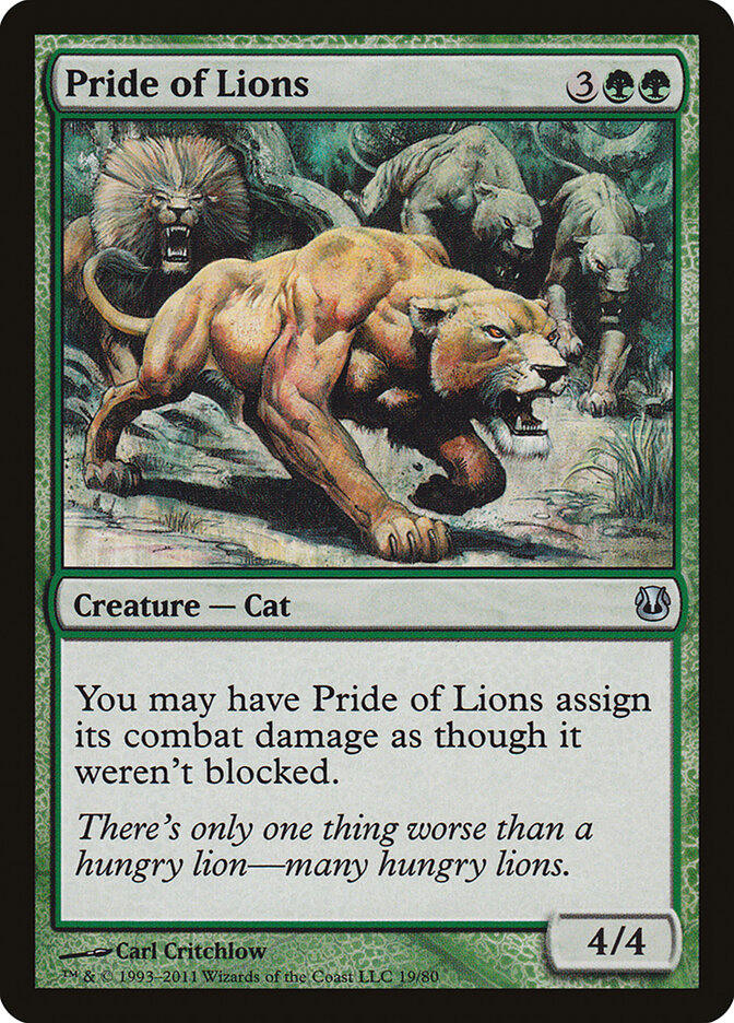 Pride of Lions card front