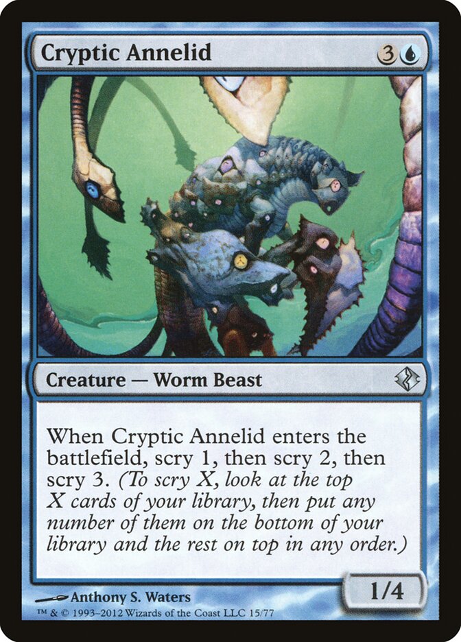 Cryptic Annelid card front