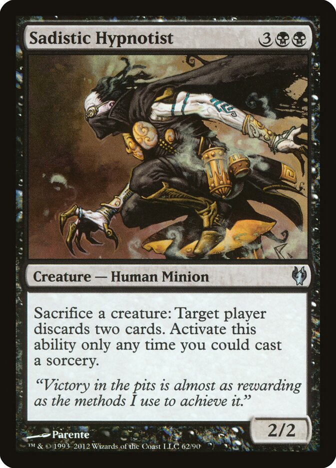 Sadistic Hypnotist card front