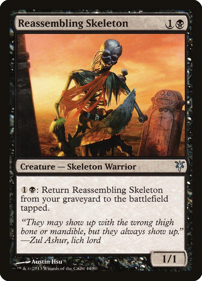 Reassembling Skeleton card front