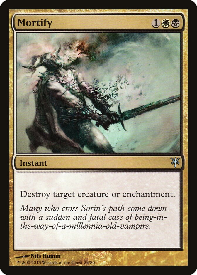 Mortify card front