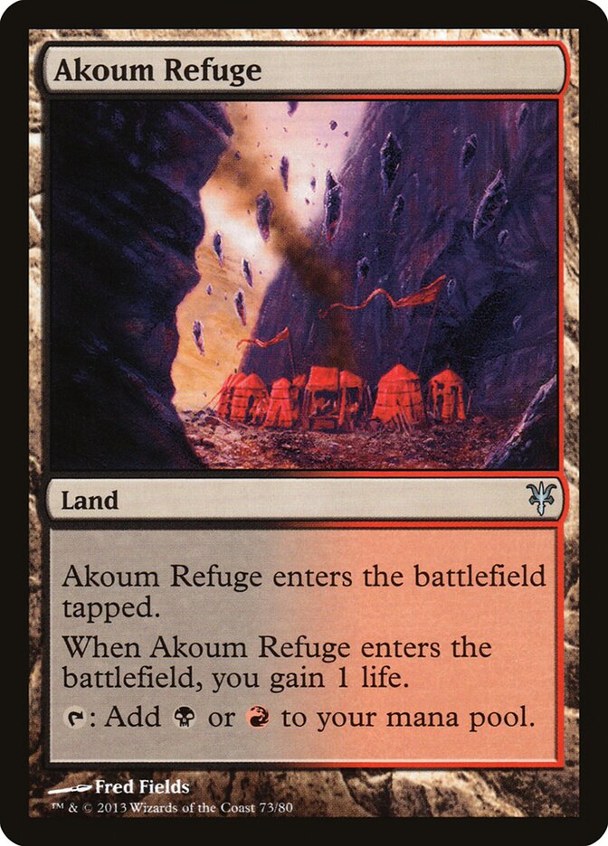 Akoum Refuge card front