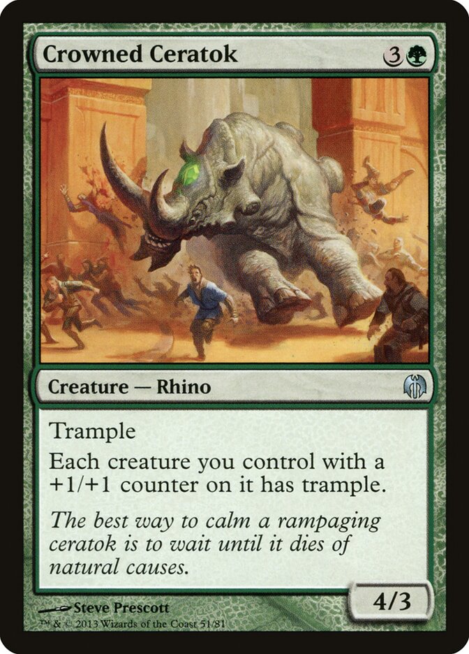 Crowned Ceratok card front