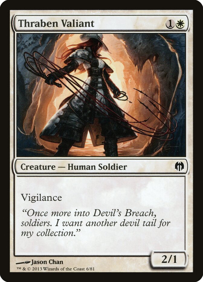Thraben Valiant card front