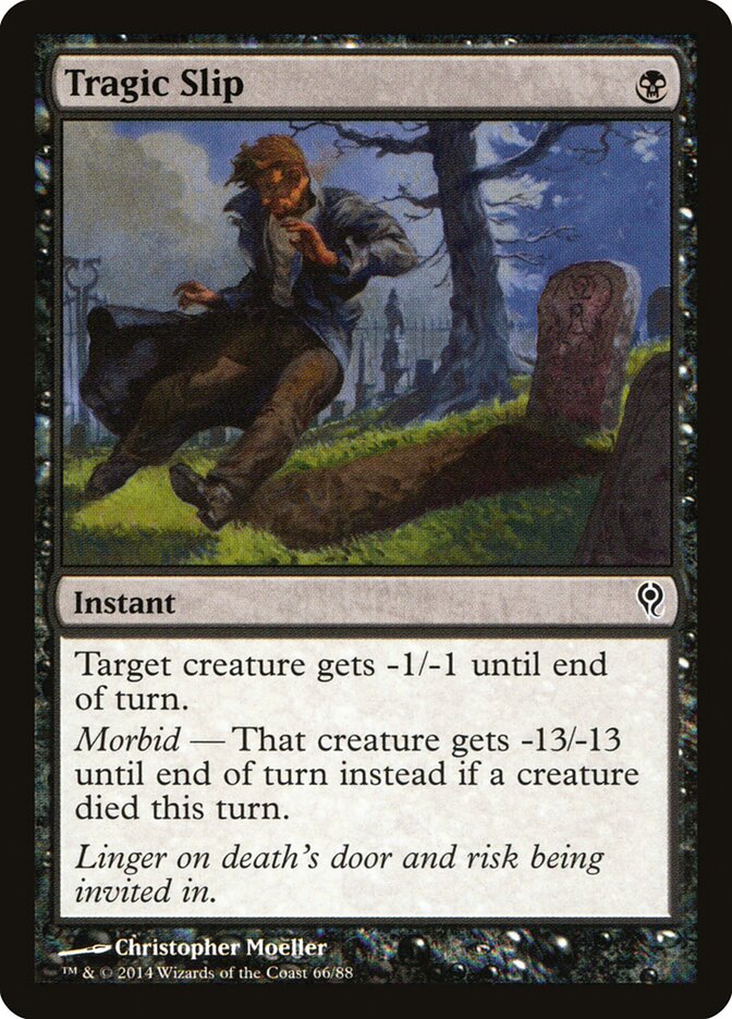 Tragic Slip card front