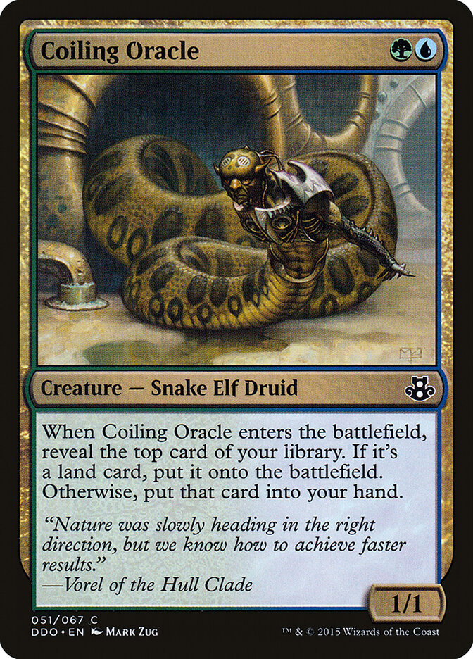 Coiling Oracle card front