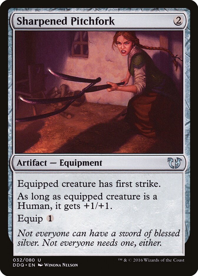 Sharpened Pitchfork card front