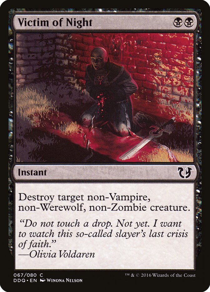 Victim of Night card front