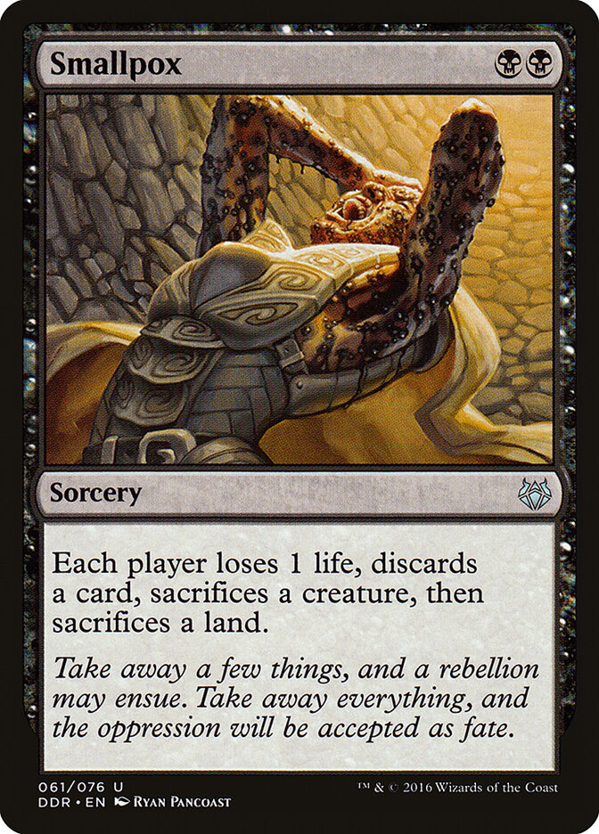 Smallpox card front