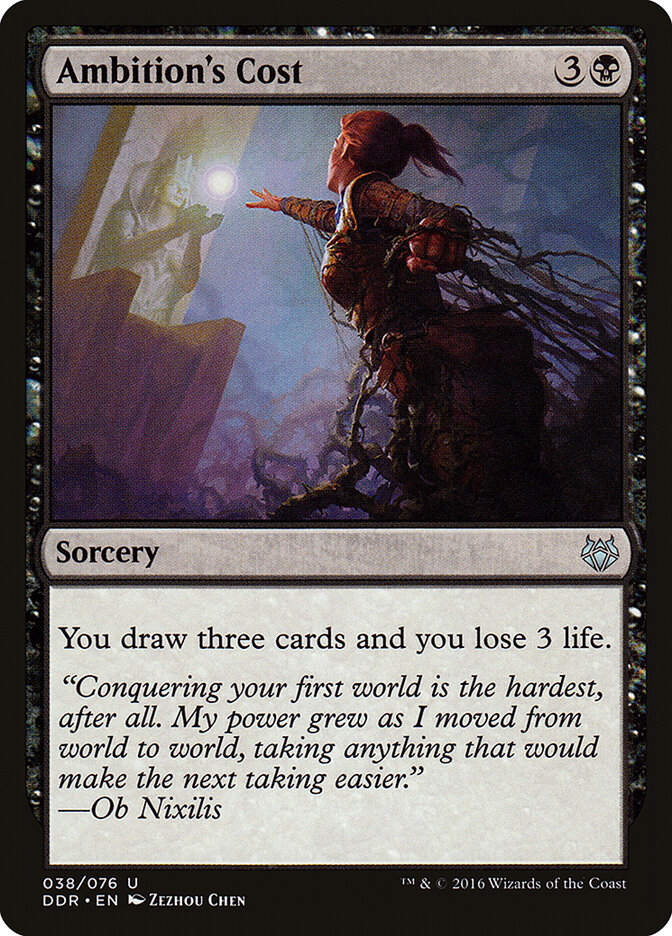 Ambition's Cost card front