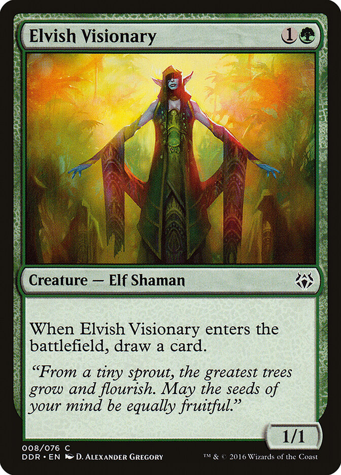 Elvish Visionary card front