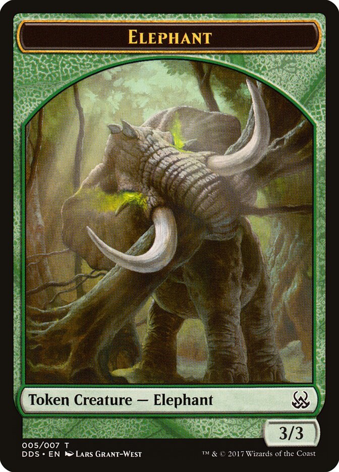 Elephant card front