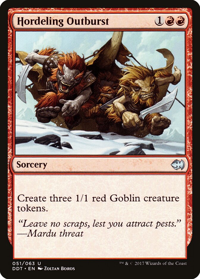 Hordeling Outburst card front