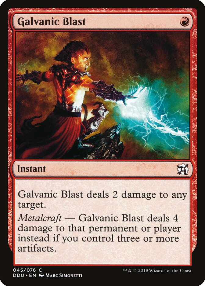 Galvanic Blast card front