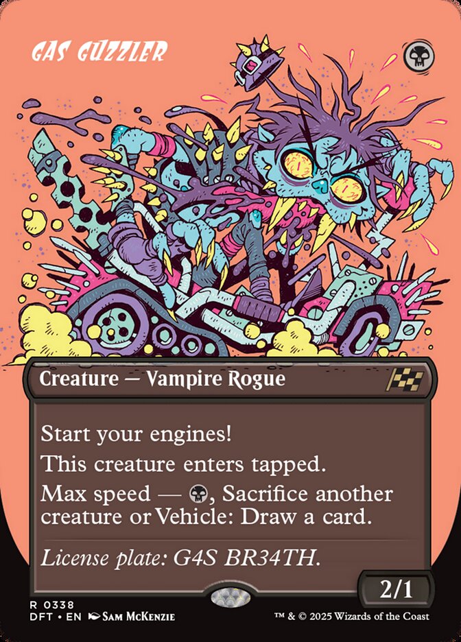 Gas Guzzler card front