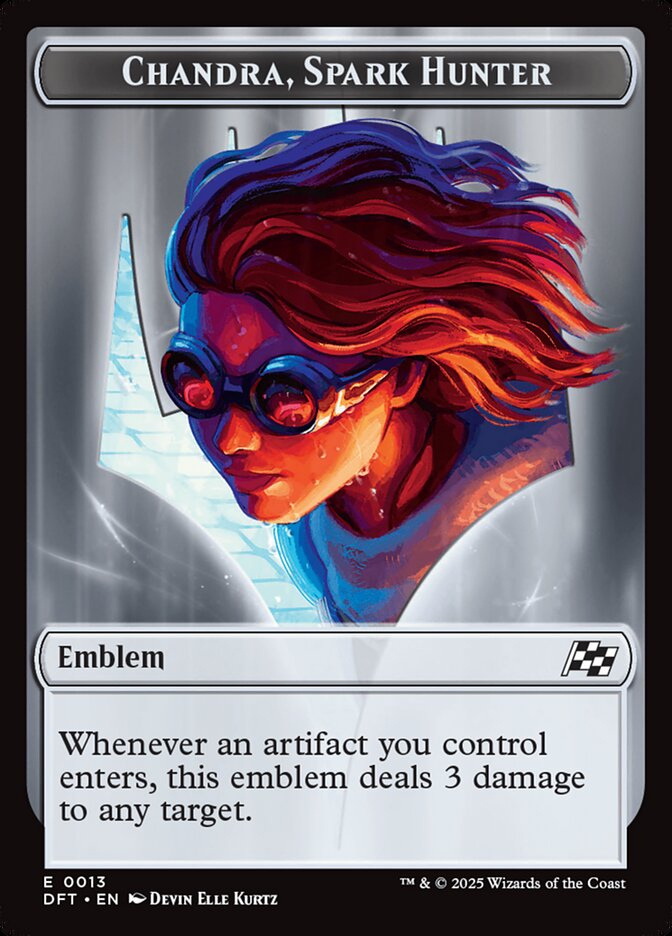 Chandra, Spark Hunter Emblem card front