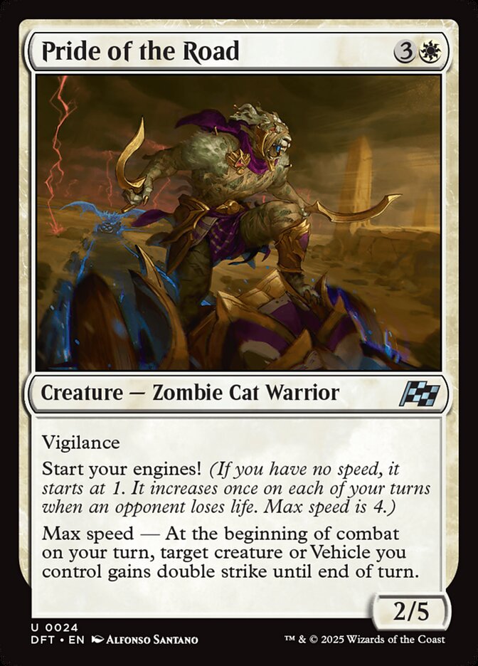 Pride of the Road card front