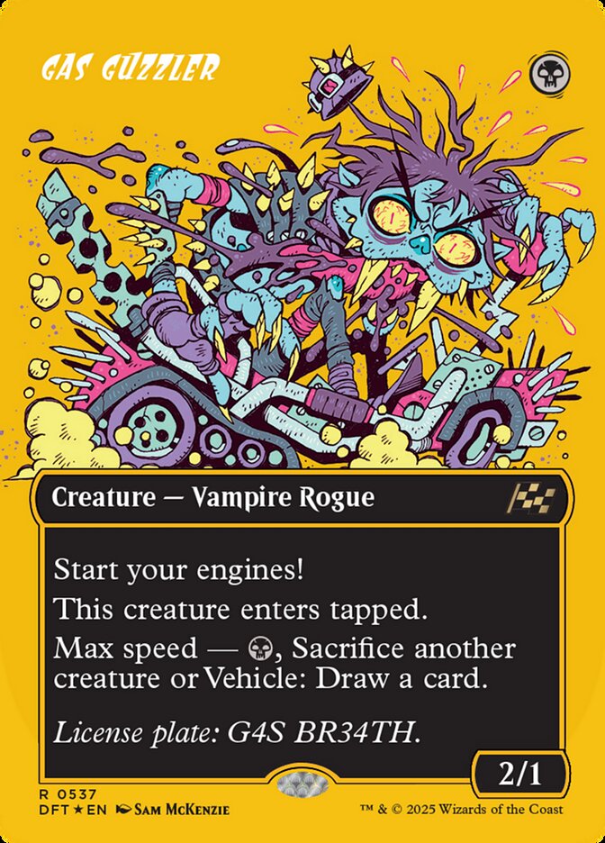 Gas Guzzler card front