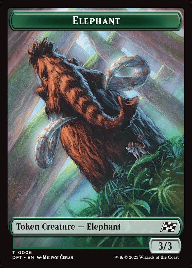 Elephant card front