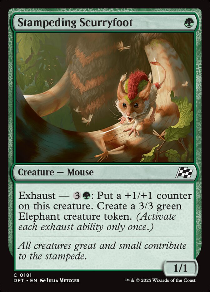 Stampeding Scurryfoot card front