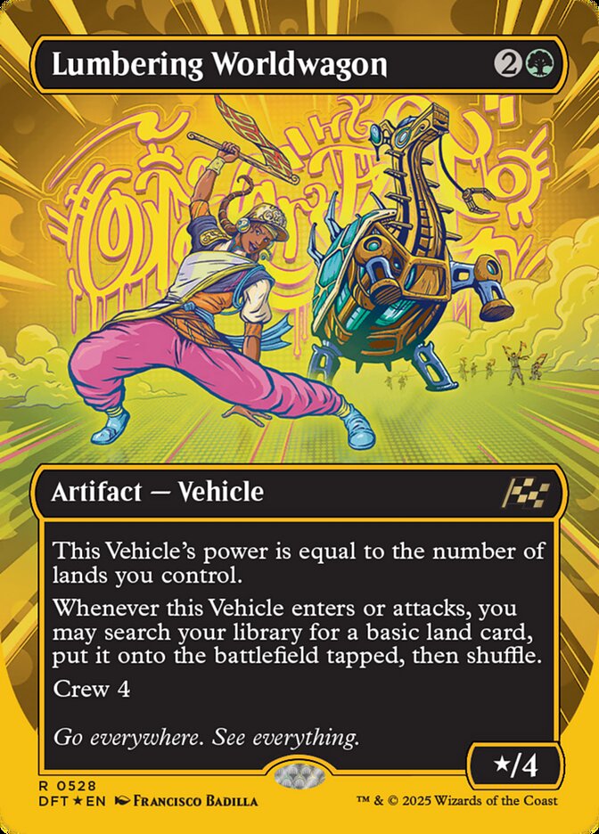 Lumbering Worldwagon card front