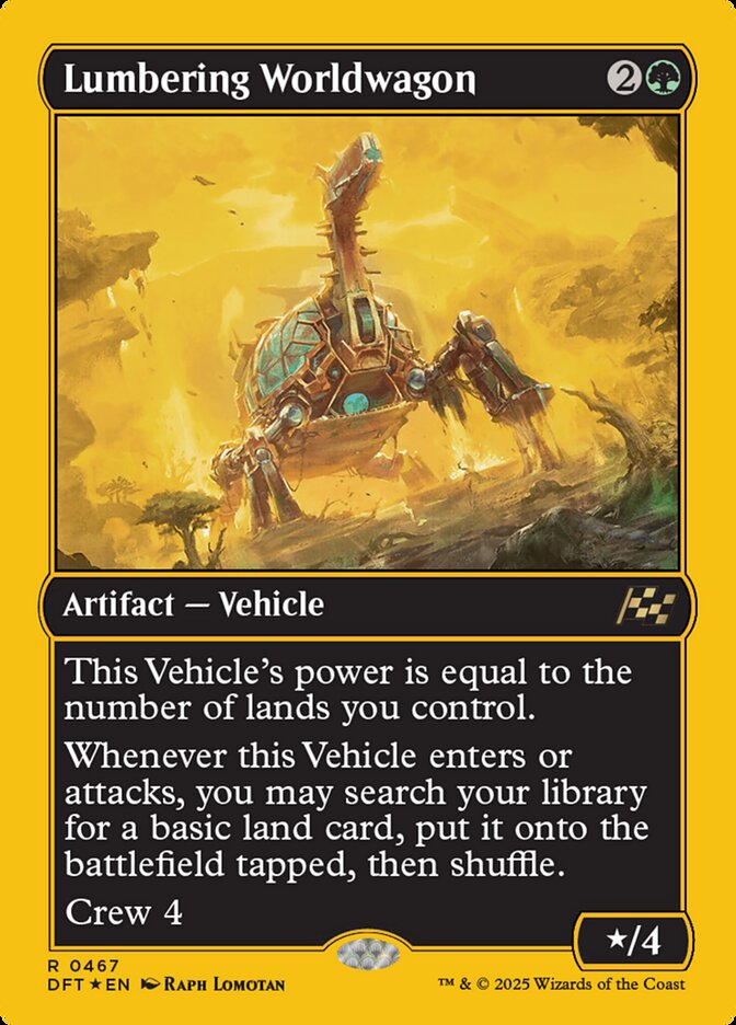 Lumbering Worldwagon card front