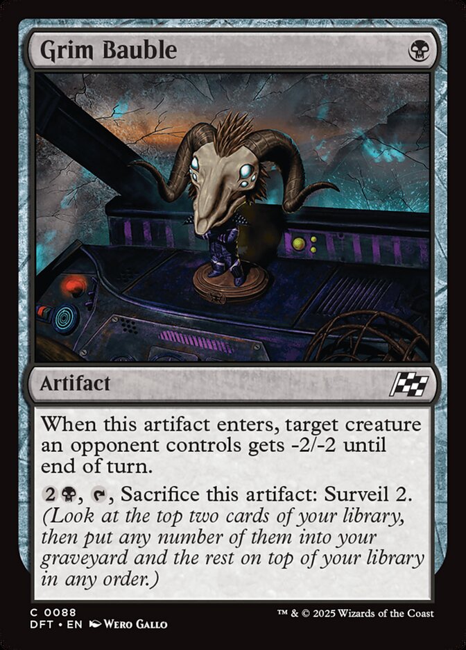 Grim Bauble card front