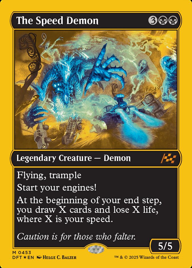 The Speed Demon card front