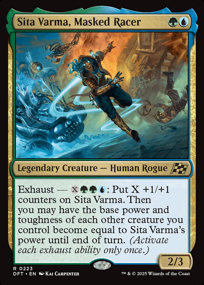 Sita Varma, Masked Racer card front