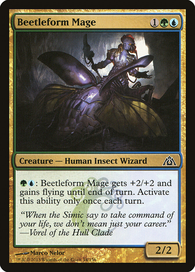 Beetleform Mage card front