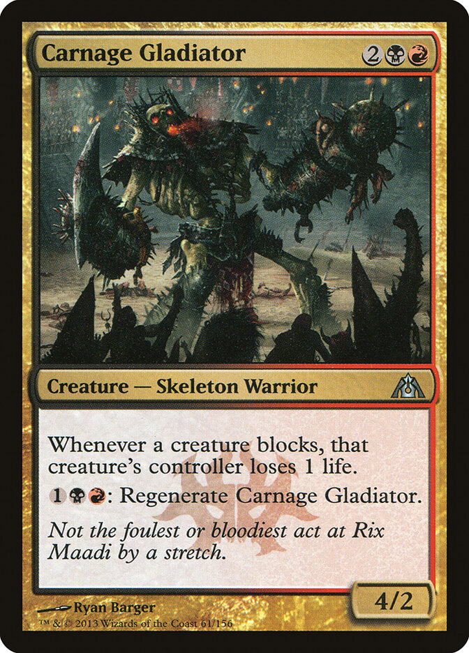 Carnage Gladiator card front