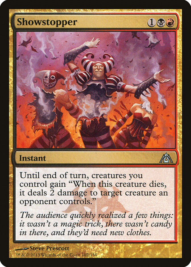 Showstopper card front