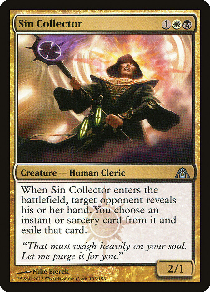 Sin Collector card front