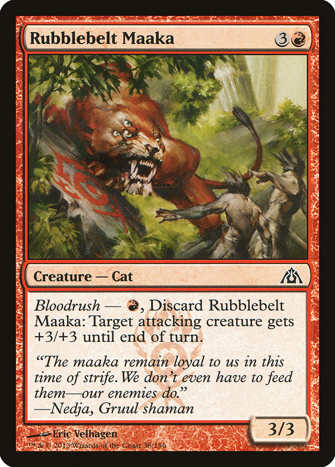 Rubblebelt Maaka card front