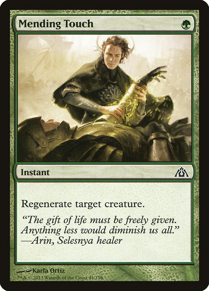Mending Touch card front