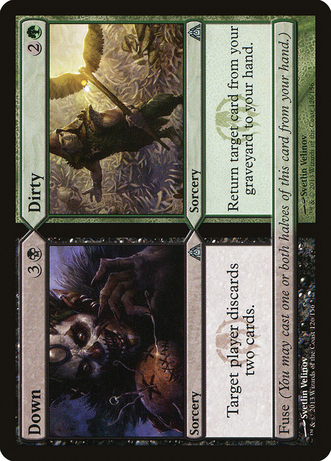 Down card front