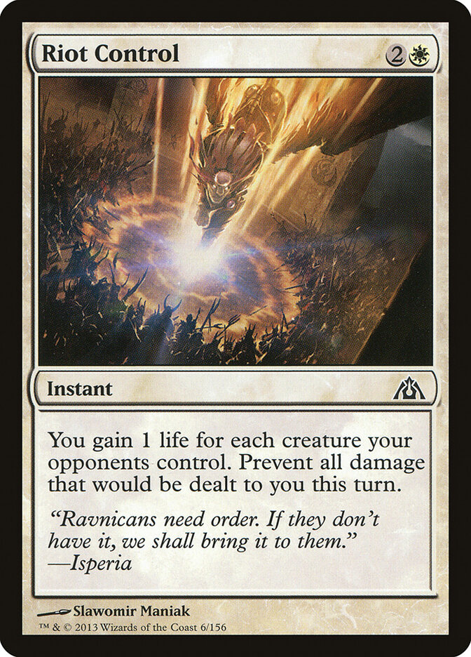 Riot Control card front