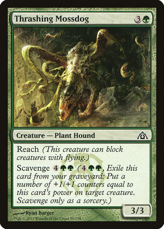 Thrashing Mossdog card front