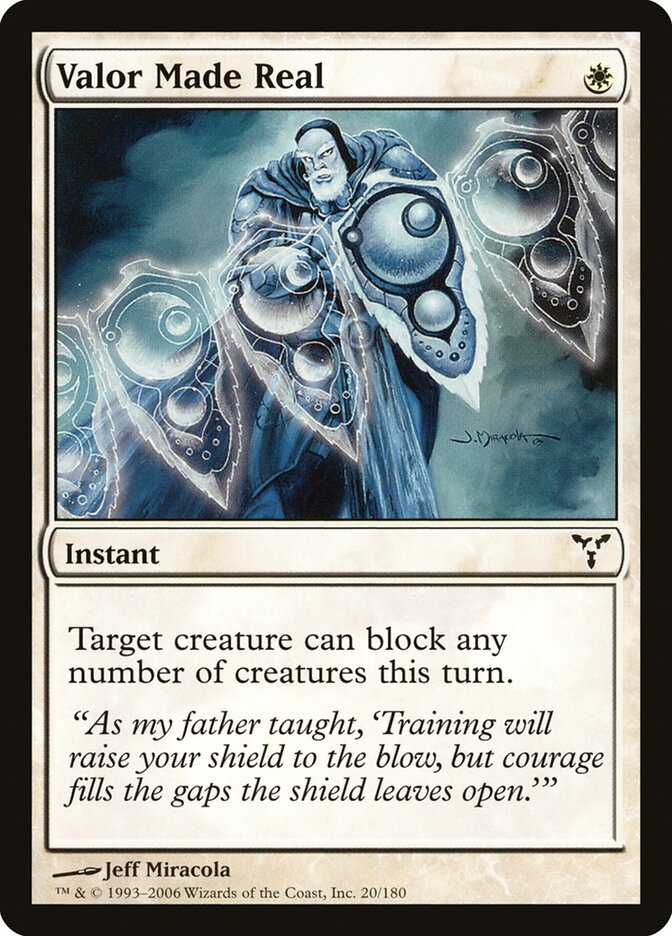 Valor Made Real card front